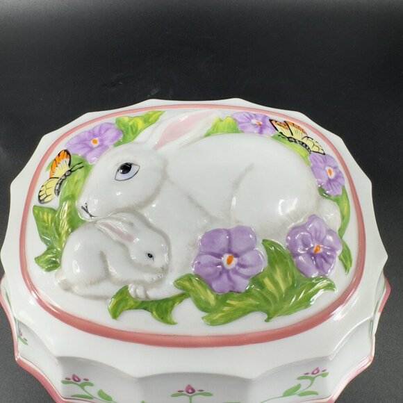 Vintage 1986 Franklin Mint Le Cordon Bleu Decorative Ceramic Mold Bunny Rabbit - Picture 7 of 14